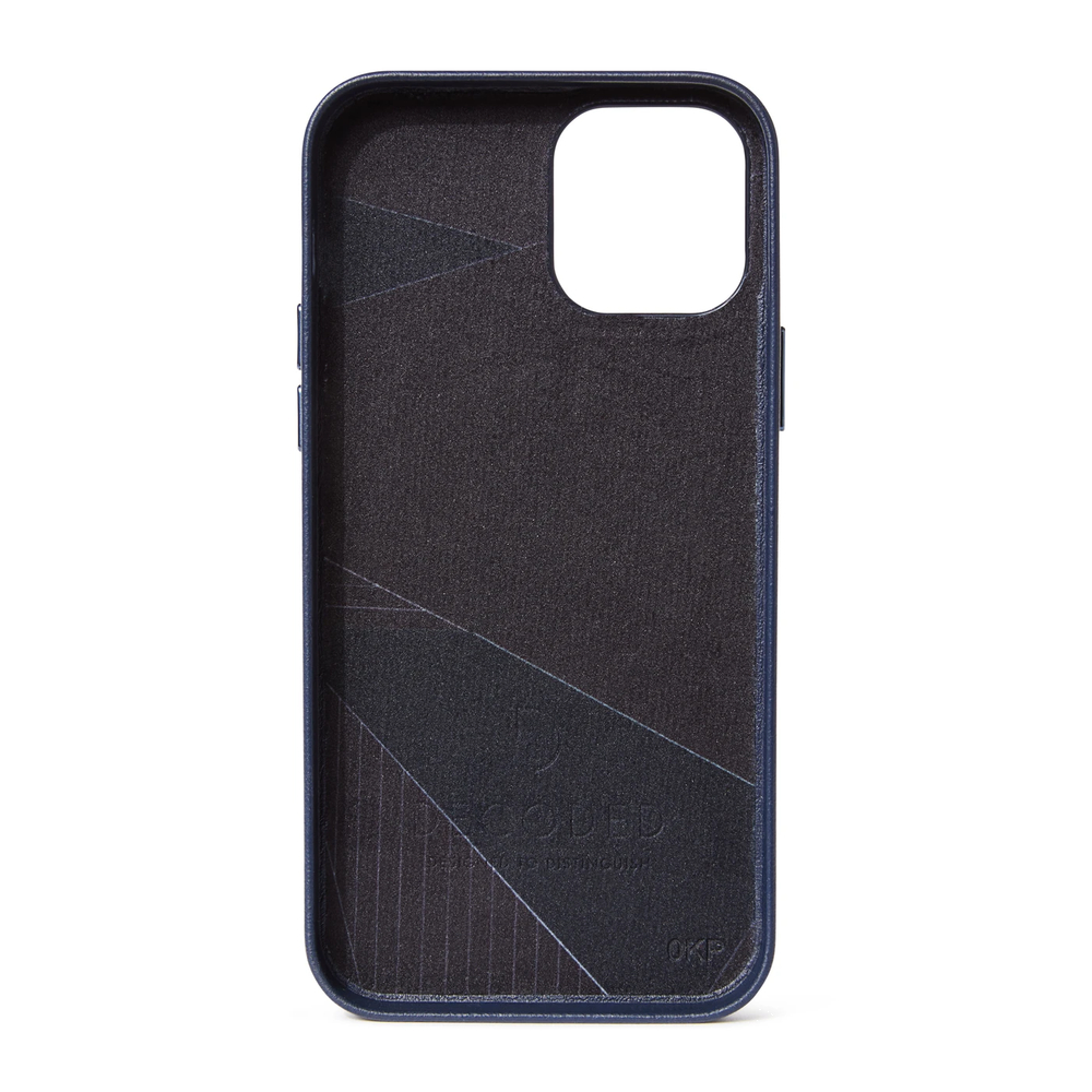 Чехол Decoded Leather Backcover - MagSafe для iPhone 12/12 Pro, кожа, синий